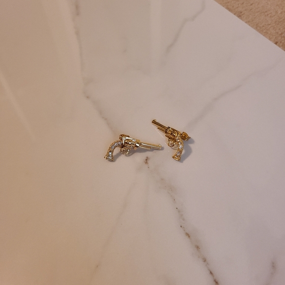 Edgy Gun Earrings - Picture 2 of 4